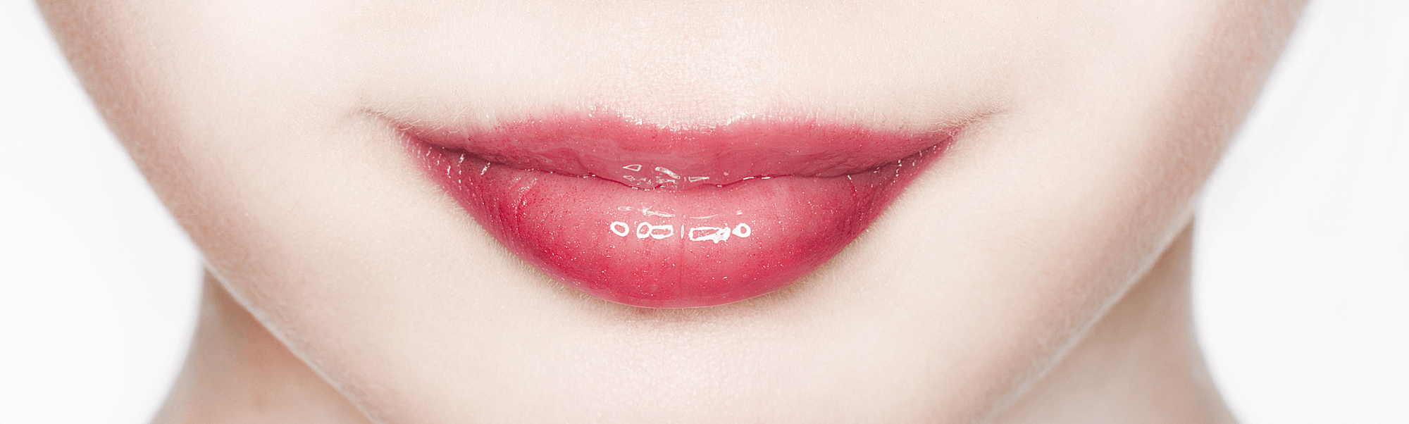 Roter Lippenstift Make-up Nahaufnahme