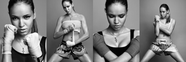 Sport- und Fitness-Make-up Fotoserie