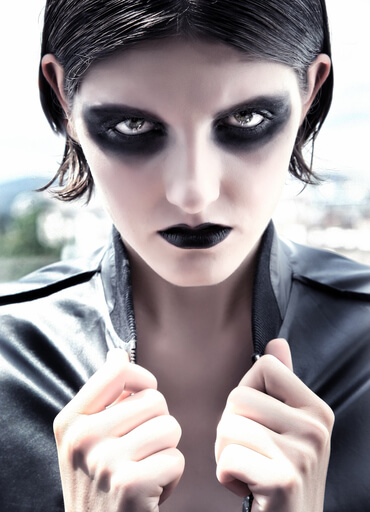 Dramatisches Bühnen- und Editorial-Make-up